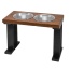 Black/Chestnut - Farmhouse 2 Bowl Elevated Regular Feeder -  16 Inch