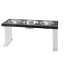 White/Ebony - Farmhouse 3 Bowl Elevated Regular Feeder - 16 Inch