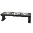 Black/Ebony - Farmhouse 3 Bowl Elevated Regular Feeder - 8 Inch