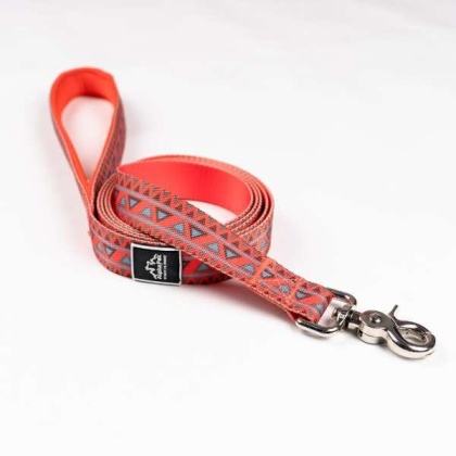 Natchez Pattern Flat Dog Leash - Small 5/8in. wide by 6ft. long