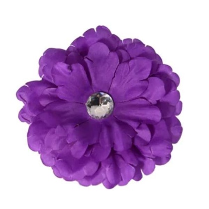 Purple - FL2002 | Daisy Flower Dog/ Cat Bow on Velcro Collar Attachment|Pets Ribbons