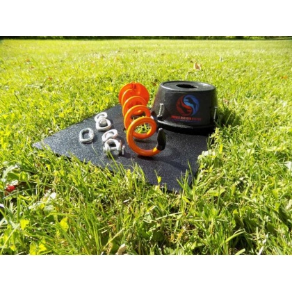 Double Dog Run Tangle-free Two Dog Tie Out Stake - Medium Dog Tie Out Stake - 700lbs