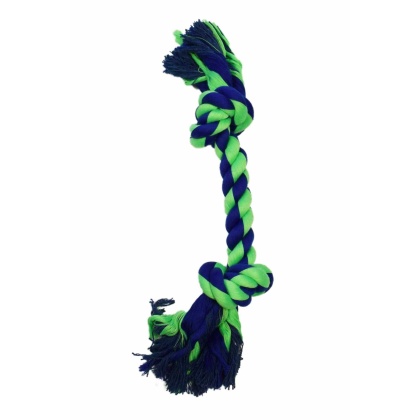 Blue / Green - Amazing Pet Products 2 Knot Bone  - 14\