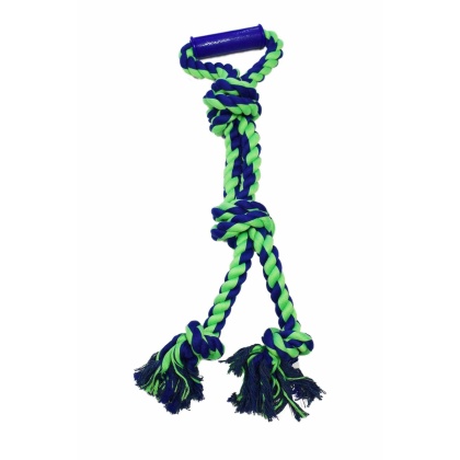 Blue / Green - Amazing Pet Products  Rope With Rubber Handle - 23.5\