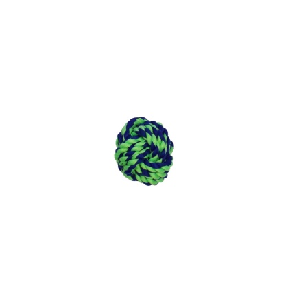 Blue / Green - Amazing Pet Products Rope Ball - 2.75\