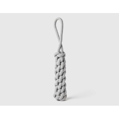Silver - Jax & Bones Top Tugger Rope Knot Dog Toy  - 11\