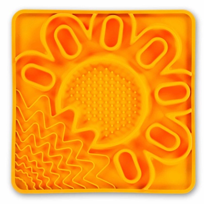 Orange - Messy Mutts Framed Spill Resistant Silicone Interactive Multi-Surface Mat  - 10