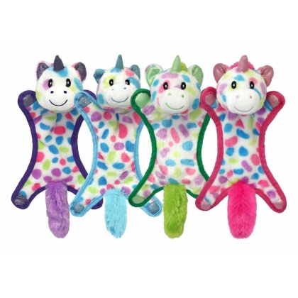 Multipet Ball-Head Unicorns Plush Dog Toy Assorted Colors 10