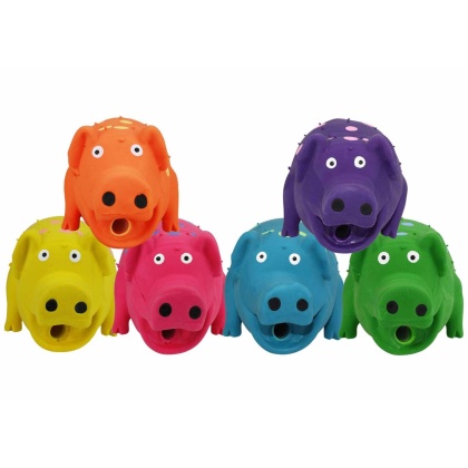 Multipet Globlets Latex Dog Chew Toy Assorted Colors  - Large 8.25\