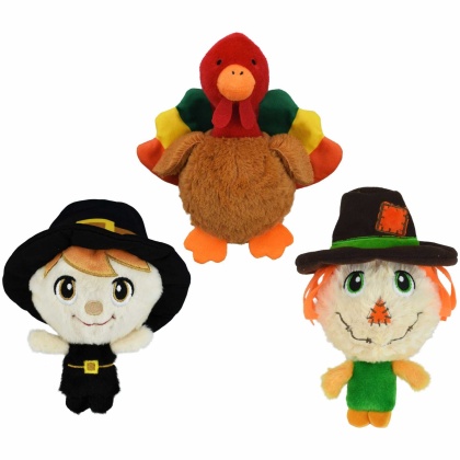 Multipet Harvest Knobby Noggin\' Assorted Characters Dog Toy