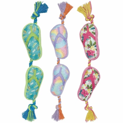 Multipet Margaritaville(R) Flip Flop Rope Dog Toy 18\