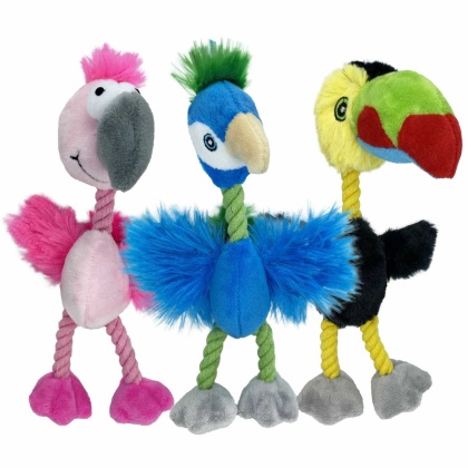 Multipet Mini Bird Brain Plush Dog Toy Assorted Animals 8\