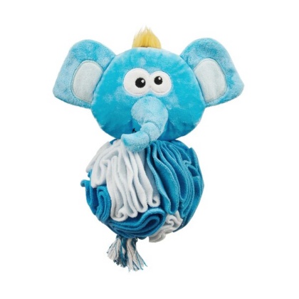 Nina Ottosson Stuff N\' Snuffle Elephant Interactive Plush Dog Toy Blue