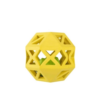 Yellow - PetShop by Fringe Sweet on the Inside Rubber Dog Toy