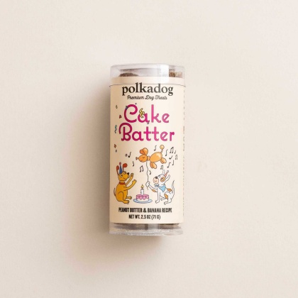 Polkadog Cake Batter Peanut Butter and Banana Soft & Chewy Dog Treats  - Mini Tube 2.5oz