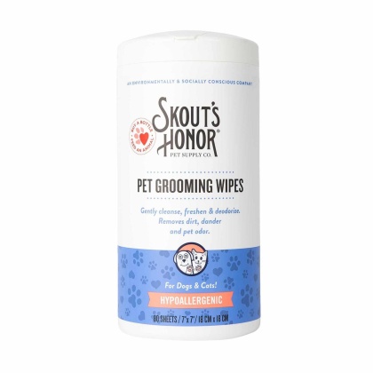 Skout\'s Honor Pet Grooming Wipes for Dogs & Cats 80ct