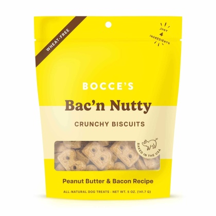 Bocce\'s Bakery Bac\'N Nutty Biscuit Bags Dog Treats 5oz
