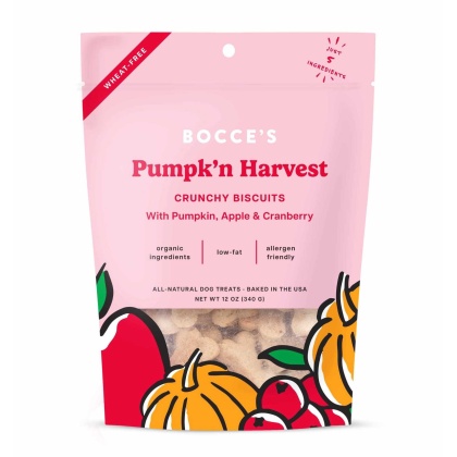 Bocce\'s Bakery Pumpk\'n Harvest Small Batch Biscuit Dog Treats 12oz