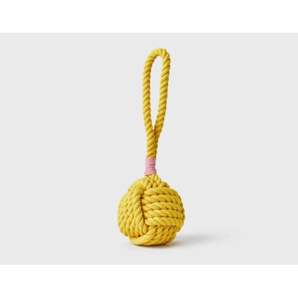 Yellow - Jax & Bones Celtic Knot Tie Rope Dog Toy  - Large 5\