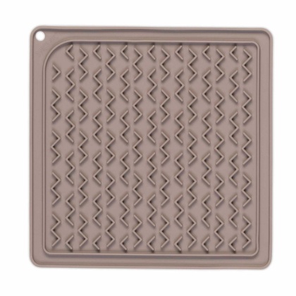 Grey - Messy Mutts Silicone Therapeutic Dog Feeding Mat  - 8\