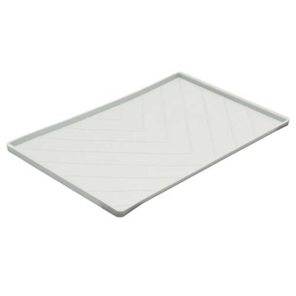 Light Grey - Messy Mutts Silicone Food Mat Raised Edge  - Large 24\
