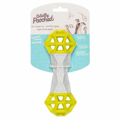 Grey / Green - Totally Pooched Flex n\' Squeak Toy, Foam Rubber,   - 7\